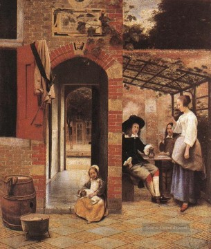 Rembrandt van Rijn Werke - Trinker im Bower Genre Pieter de Hooch